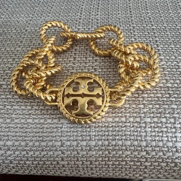 Tory Burch Textured Rope gold bracelet - Picture 3 of 4